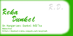 reka dunkel business card